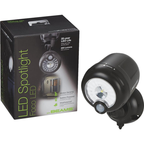 Mr. Beams XT 200-Lumen Brown Motion Sensing/Dusk-To-Dawn Spotlight Outdoor Battery Operated LED Light Fixture