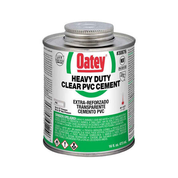 Oatey® Heavy Duty Clear PVC Cement (4 oz)