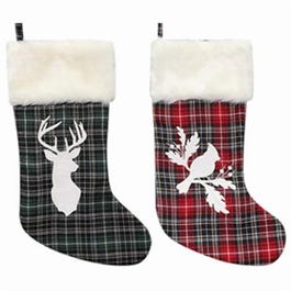 Christmas Stocking, Plaid, Assorted, 20-In.