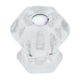 Glass Knob, Clear Victorian, 1-1/8-In.