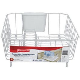 Dish Drainer, White Wire, Large