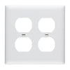 Pass & Seymour TradeMaster® 2-Gang Nylon Wall Plate 2 Duplex Receptacle Openings (White)