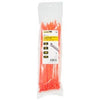 Standard Duty Cable Tie, Orange, 11-In., 100-Pk.