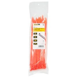 Standard Duty Cable Tie, Orange, 11-In., 100-Pk.