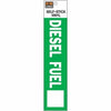 Self-Adhesive Diesel Fuel Safety Sign, Vinyl, 2 x 8-In.