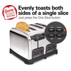 Hamilton Beach Classic 4 Slice Toaster with Sure-Toast Technology, Stainless Steel (7.8 H x 11.1 W 11.1 D)