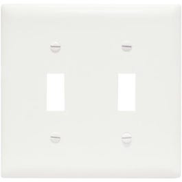 White 2-Toggle Oversize Wall Plate