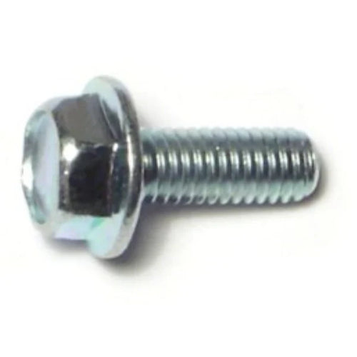 Monster Fastener Zinc Plated Class 10.9 Steel Coarse Thread JIS Hex Washer Head Flange Bolts (6mm-1.0 x 16mm (20 PCS))