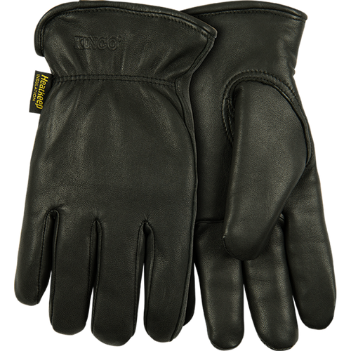 Kinco Lined Black Grain Goatskin Driver