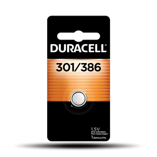 Duracell 301/386 Silver Oxide Button Battery
