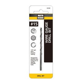 #15 3-3/8-In. Wire Gauge Drill Bit, Black Oxide