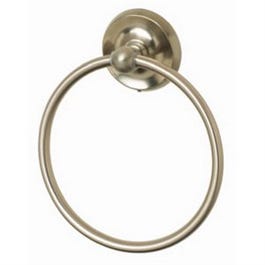 Rounded Towel Ring, Brushed Nickel