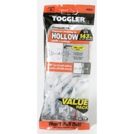 TB Hollow Wall Anchors, 3/8-1/2-In., 20-Pk.
