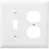 White Toggle/Duplex Receptacle Oversize Wall Plate