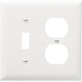 White Toggle/Duplex Receptacle Oversize Wall Plate