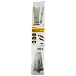 Wide Cable Tie, Stainless Steel, 14-In., 5-Pk.