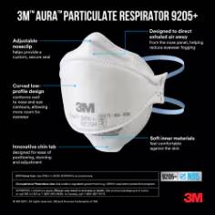 3M™ Aura™ Particulate Respirator 9205+