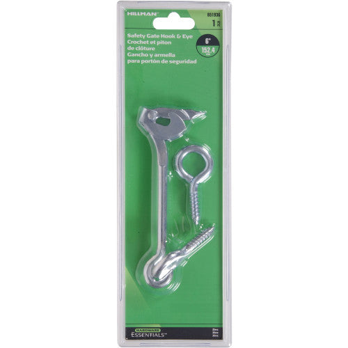 Hardware Essentials Safety Hook and Eye Latch Zinc 6