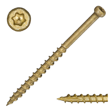 Monster Fastener Star Drive Tan XL1500 SaberDrive® Trim Screws