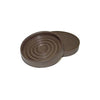 TruGuard 3 In. Dia. Non-Skid Brown Rubber Furniture Cup (2-Pack)