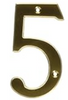 Hy-Ko House Numbers 5 Brass A30925