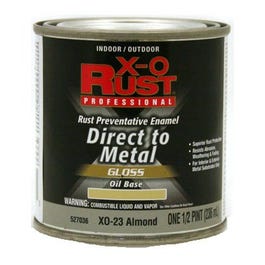 Premium Oil Base Paint, Gloss, Almond, Interior/Exterior, 1/2-Pt.