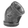 Pipe Fitting, Black Elbow, 45-Degree, 1/2-In.