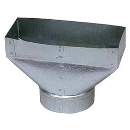 HVAC Register Boot, Galvanized, 2.25 x 10 to 6-In.