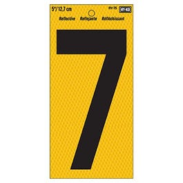 Address Number, Reflective Yellow & Black, 5-In., 