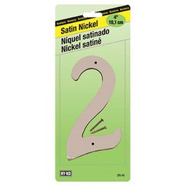 Address Number, Zinc With Satin Finish, 4-In., 