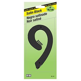 Address Number, Satin Black Zinc, 4-In., 9