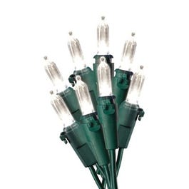 Christmas LED Light Set, Mini, Warm White/Green Wire, 100-Ct.