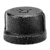 Pipe Fitting, Cap, Black, 1-1/4-In.