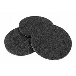 Felt Pads, Self-Adhesive, Black, Round, 2.25-In., 4-Pk.