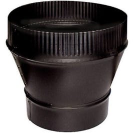 Black Stove Flue Increaser, Large End Crimp, 24-Ga., 4 x 6-In.