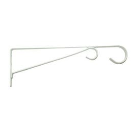 Plant Bracket, Hanging, White Powder-Coated Steel, 12-In.