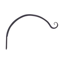 Hanging Plant Hook, Curved, Black, 7-In.