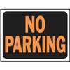 No Parking Sign, Plastic, 9 x 12-In.