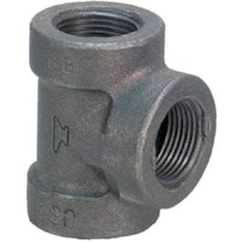 Pipe Fitting, Tee, Black, 1-1/2-In.