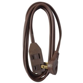 Extension Cord, 16/2 SPT-2 Brown, Low Profile Polarized Slender Plug, 7-Ft.