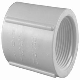 Pipe Fitting, PVC Threaded Coupling, 1-In. FIP