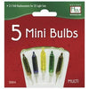 Christmas Lights Replacement Bulb, For 35, 70 & 140-Light Sets, Multi-Color, 3.5-4V X/B, 5-Pk.