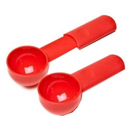 Coffee Measure Scoop, Red Plastic