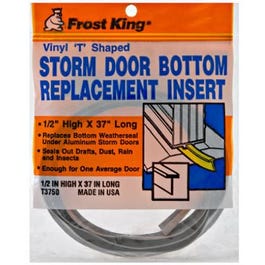 37-Inch Gray Vinyl Storm Door Bottom T Section Insert