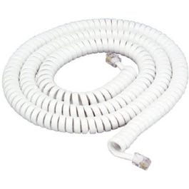 Phone Handset Cord, White, 25-Ft.