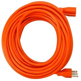 Extension Cord, 16/3, Orange, 25-Ft.