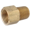 Brass Threaded Inverted Flare Connector, 1/4 x 1/4-In.