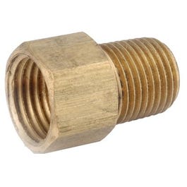 Brass Threaded Inverted Flare Connector, 1/4 x 1/4-In.