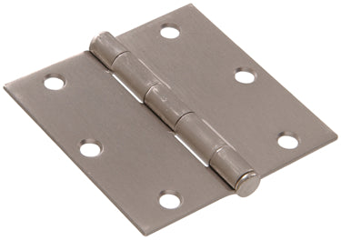 4  SATIN NICKEL SQ HINGE