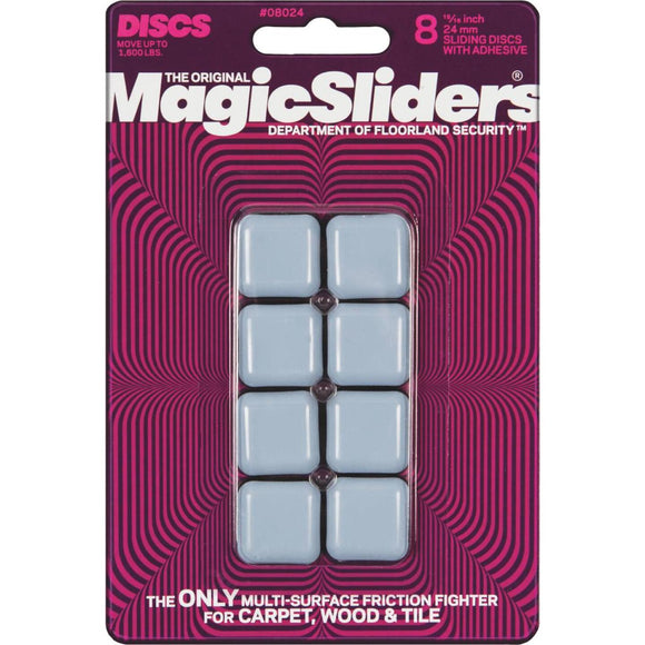 Magic Sliders 15/16 In. Square Self Adhesive Furniture Glide,(8-Pack)